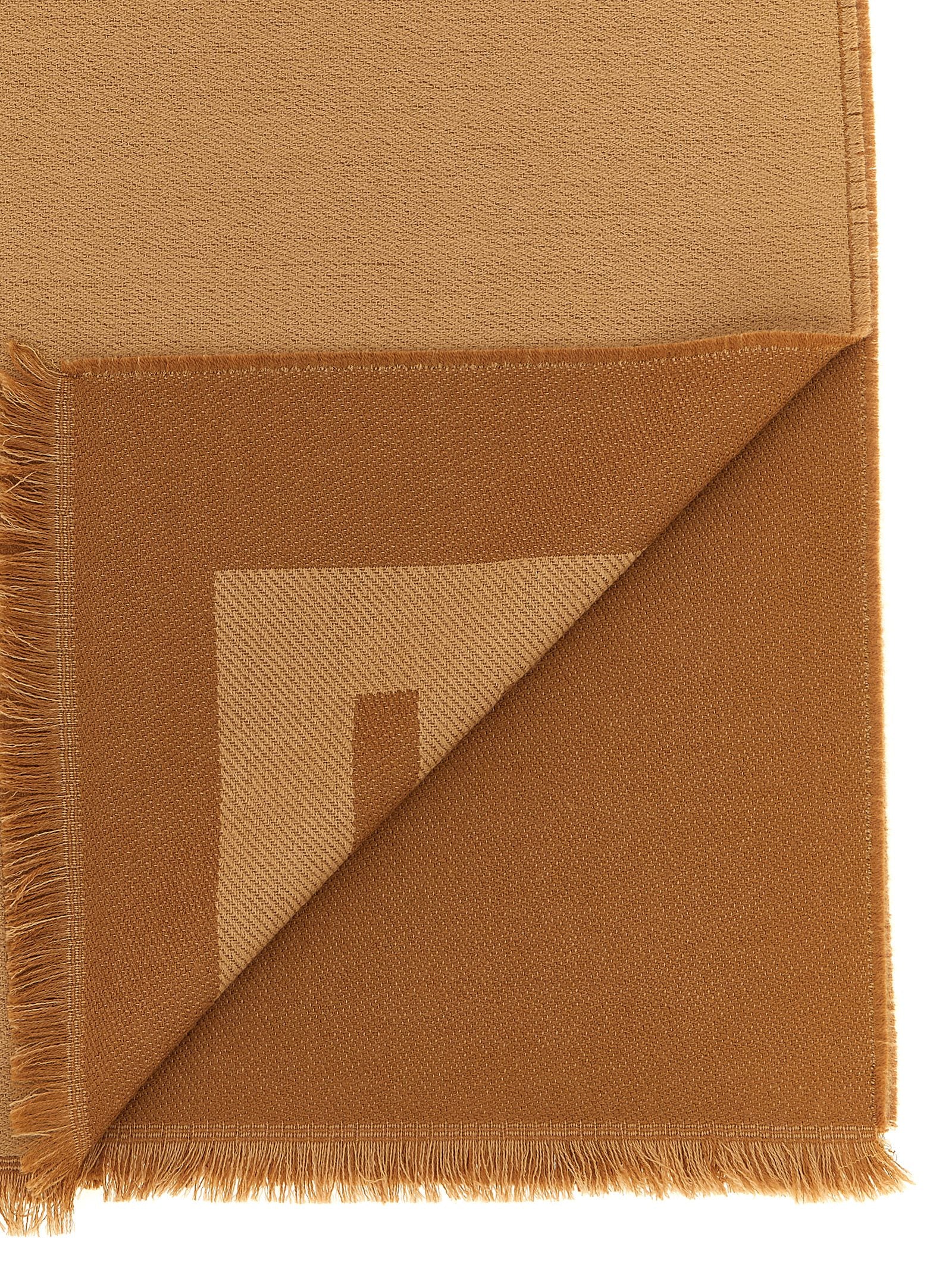 Fendi Brown Virgin Wool Foulard - Timeless Luxury Accessory