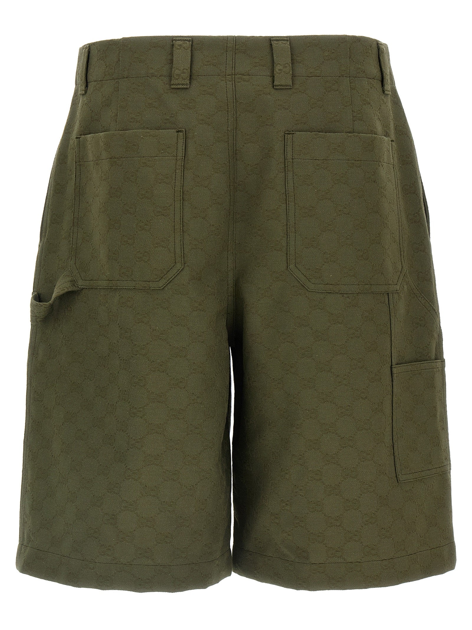 Gucci Bicolor Cotton Bermuda Shorts