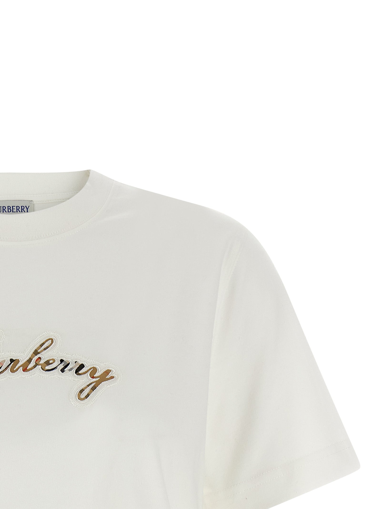Burberry White Cotton T-Shirt