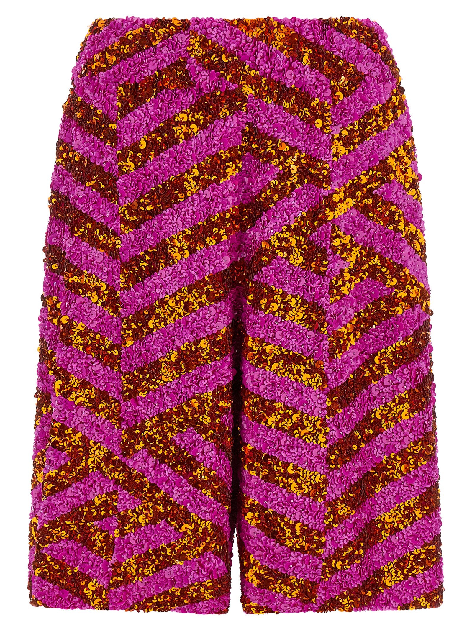 Dries Van Noten Multicolor Viscose Bermuda Shorts - Haute Couture