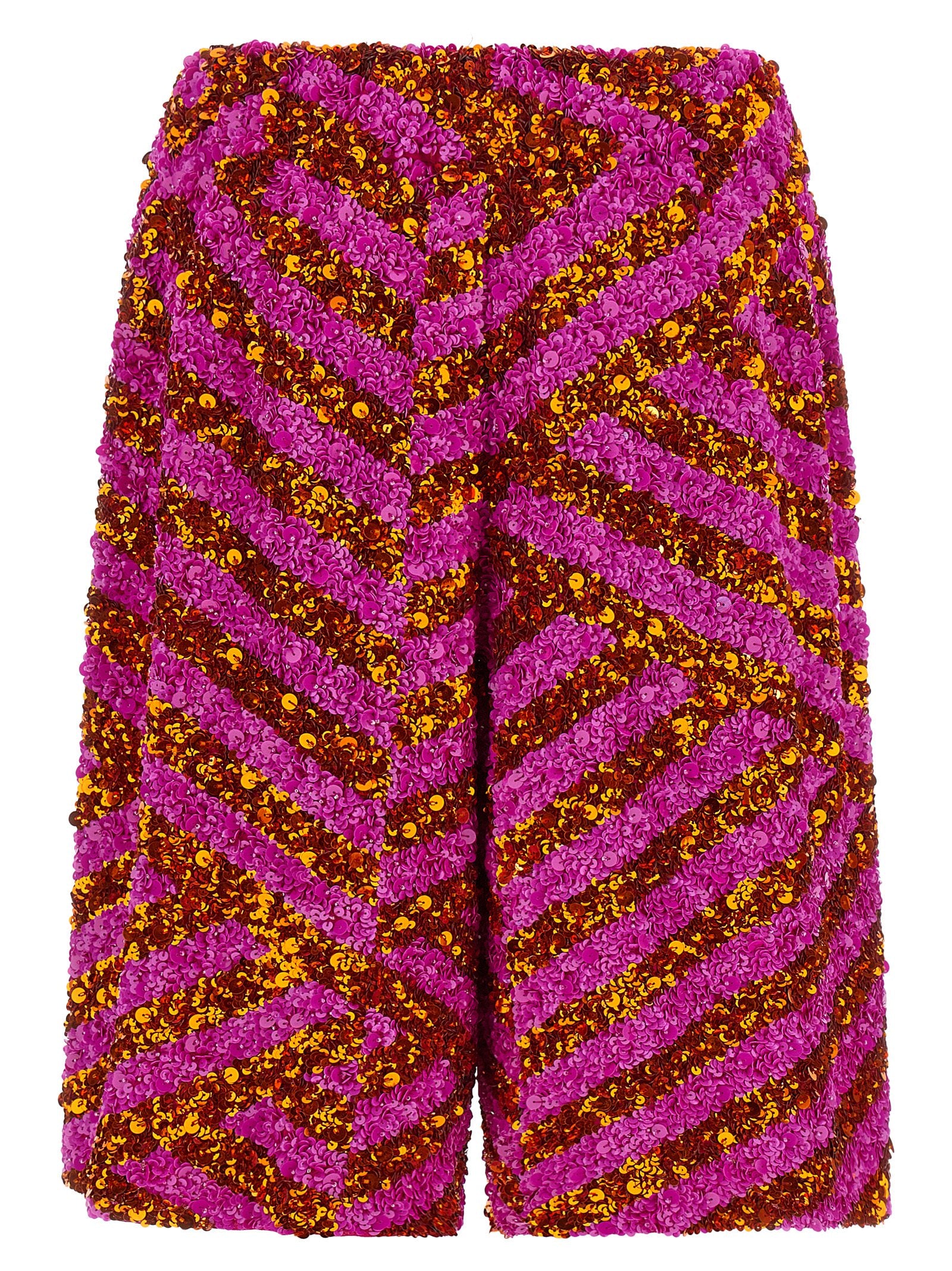 Dries Van Noten Multicolor Viscose Bermuda Shorts - Luxury Fashion