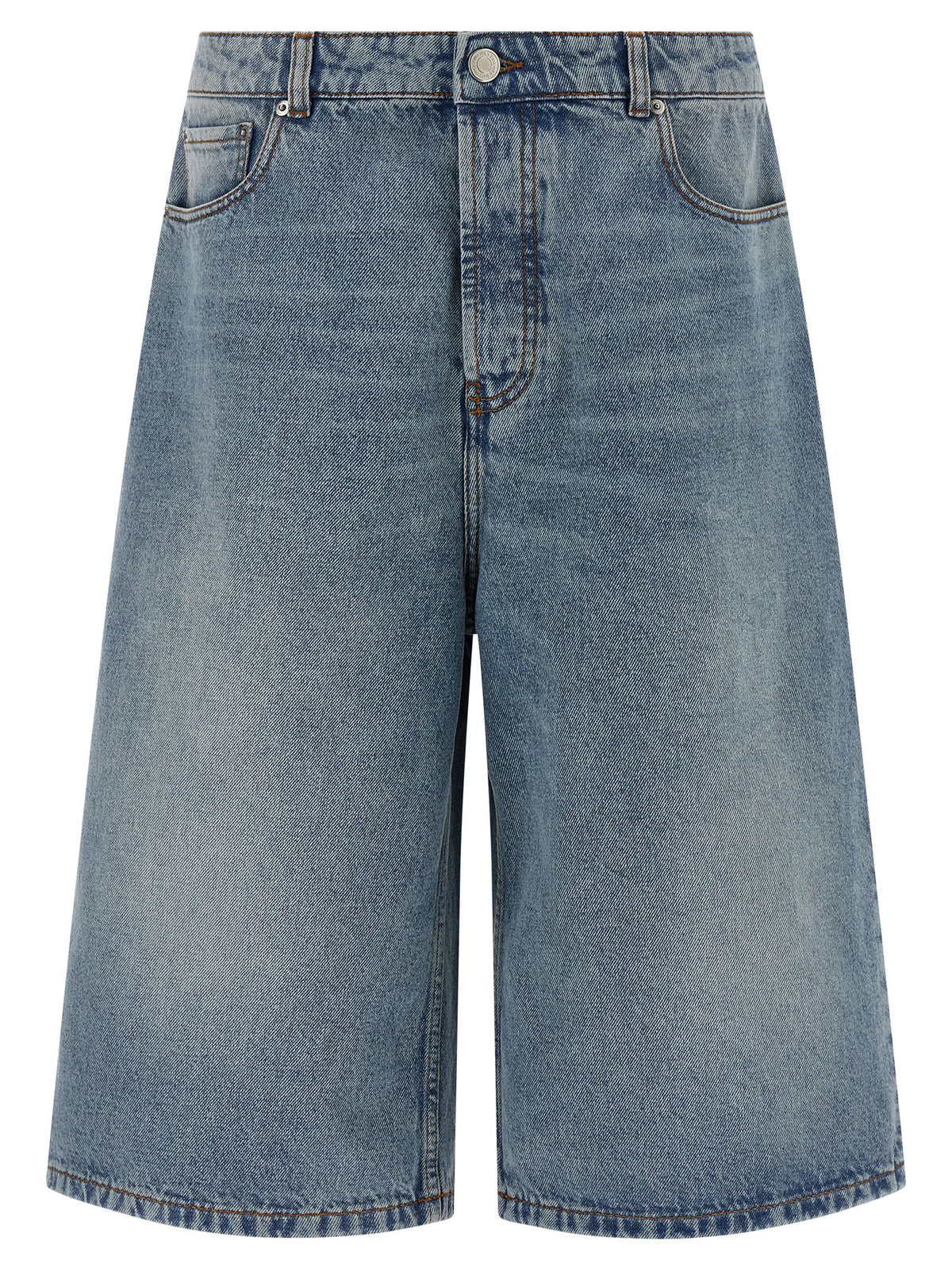 Ami Paris Blue Cotton Bermuda Shorts - Effortless Luxury Style