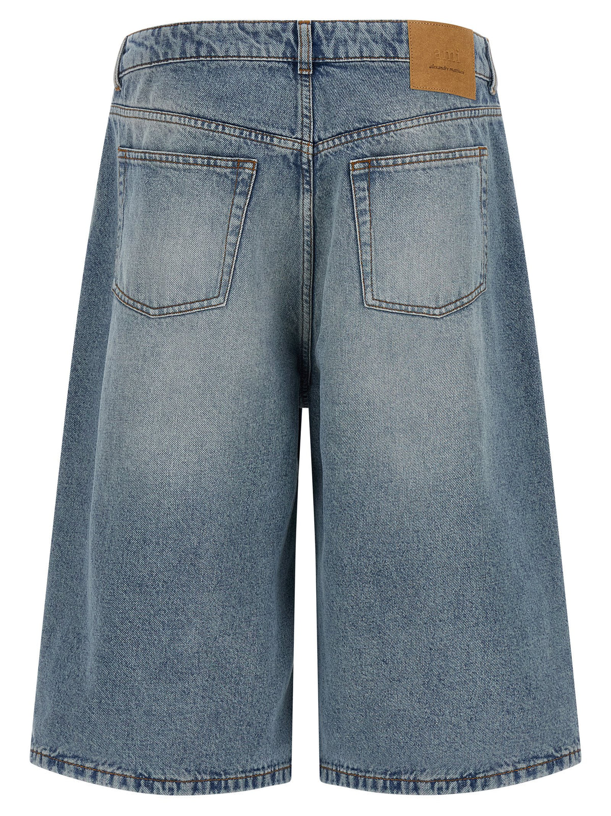 Ami Paris Blue Cotton Bermuda Shorts - Effortless Luxury Style