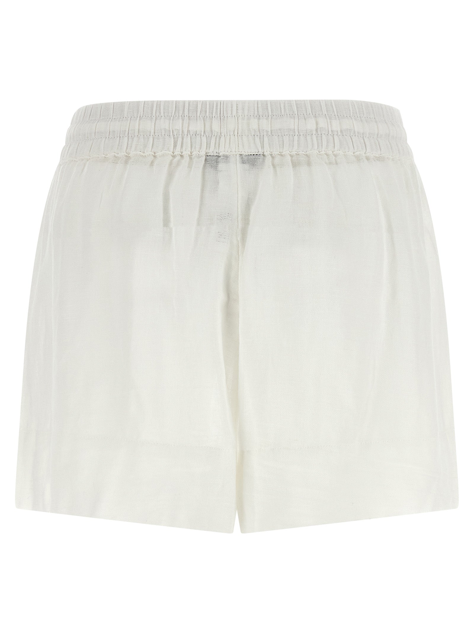 Elevate your summer wardrobe with Polo Ralph Lauren's White Organic Cotton Bermuda Shorts, a luxurious blend of organic cotton and linen, embodying effortless chic and sophistication.