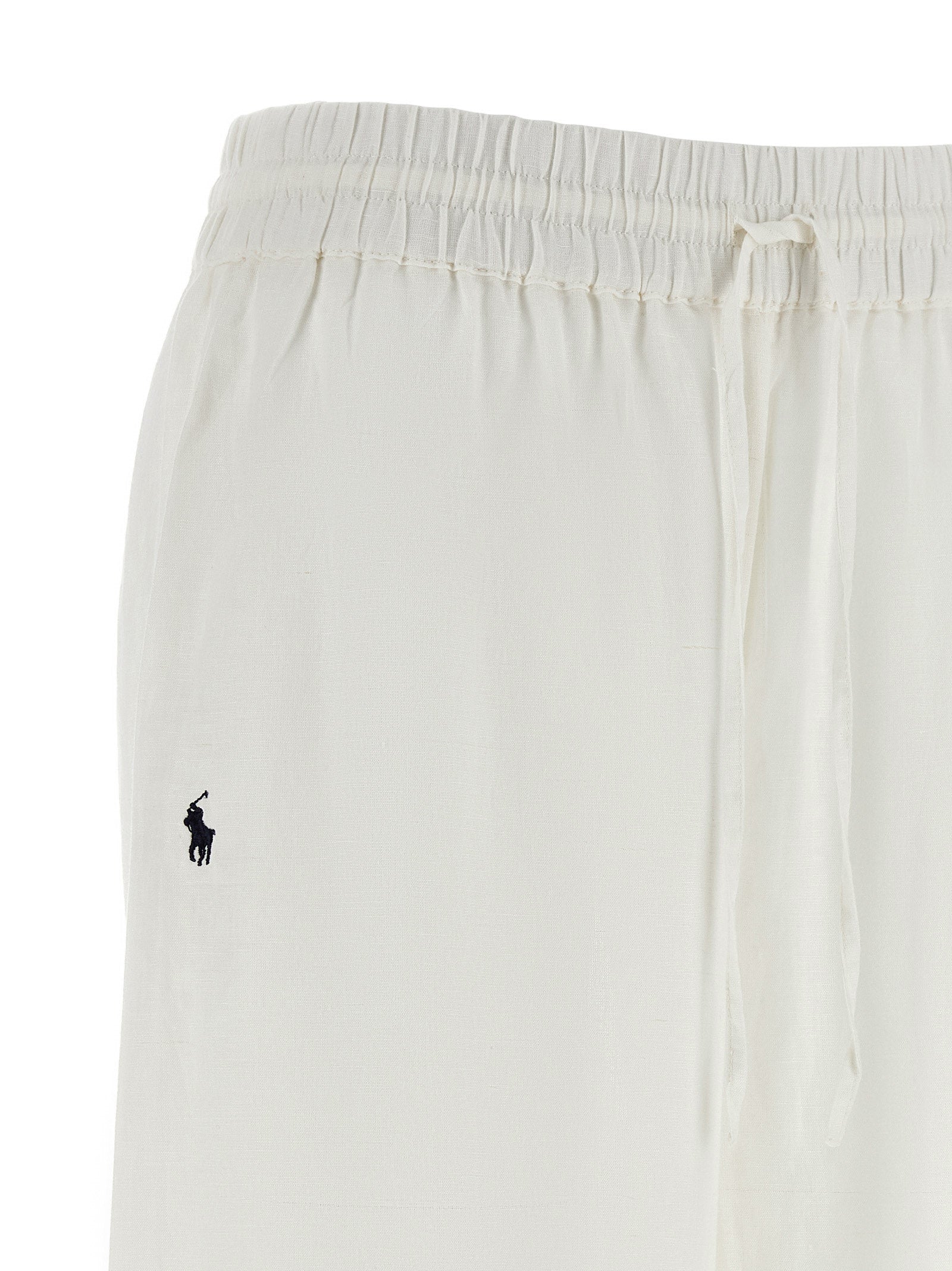 Polo Ralph Lauren White Linen Casual Pants - Effortless Luxury Style