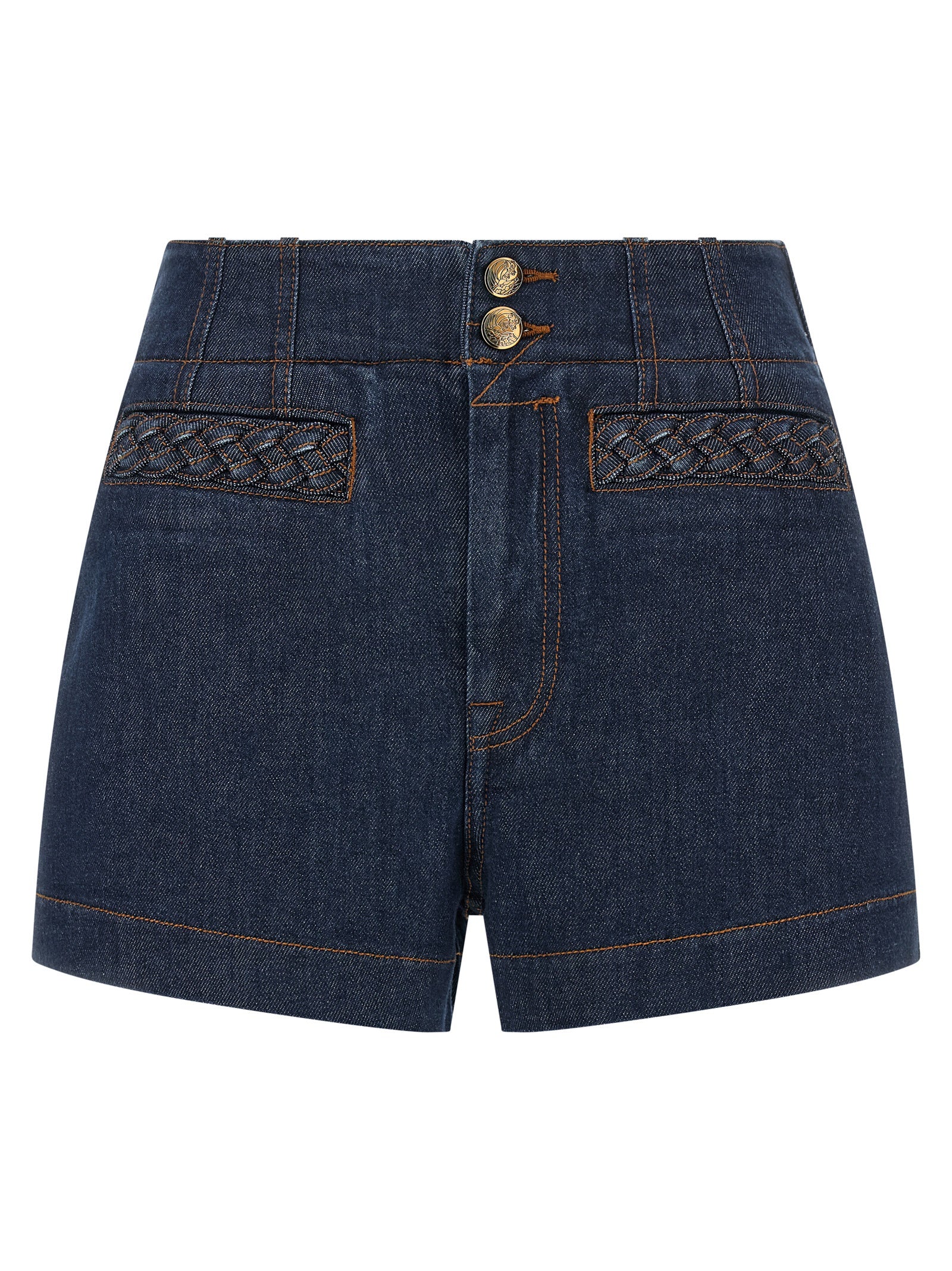 Indulge in the elegance of Zimmermann Blue Cotton Bermuda Shorts, crafted for the discerning individual who embraces sophistication and effortless style.