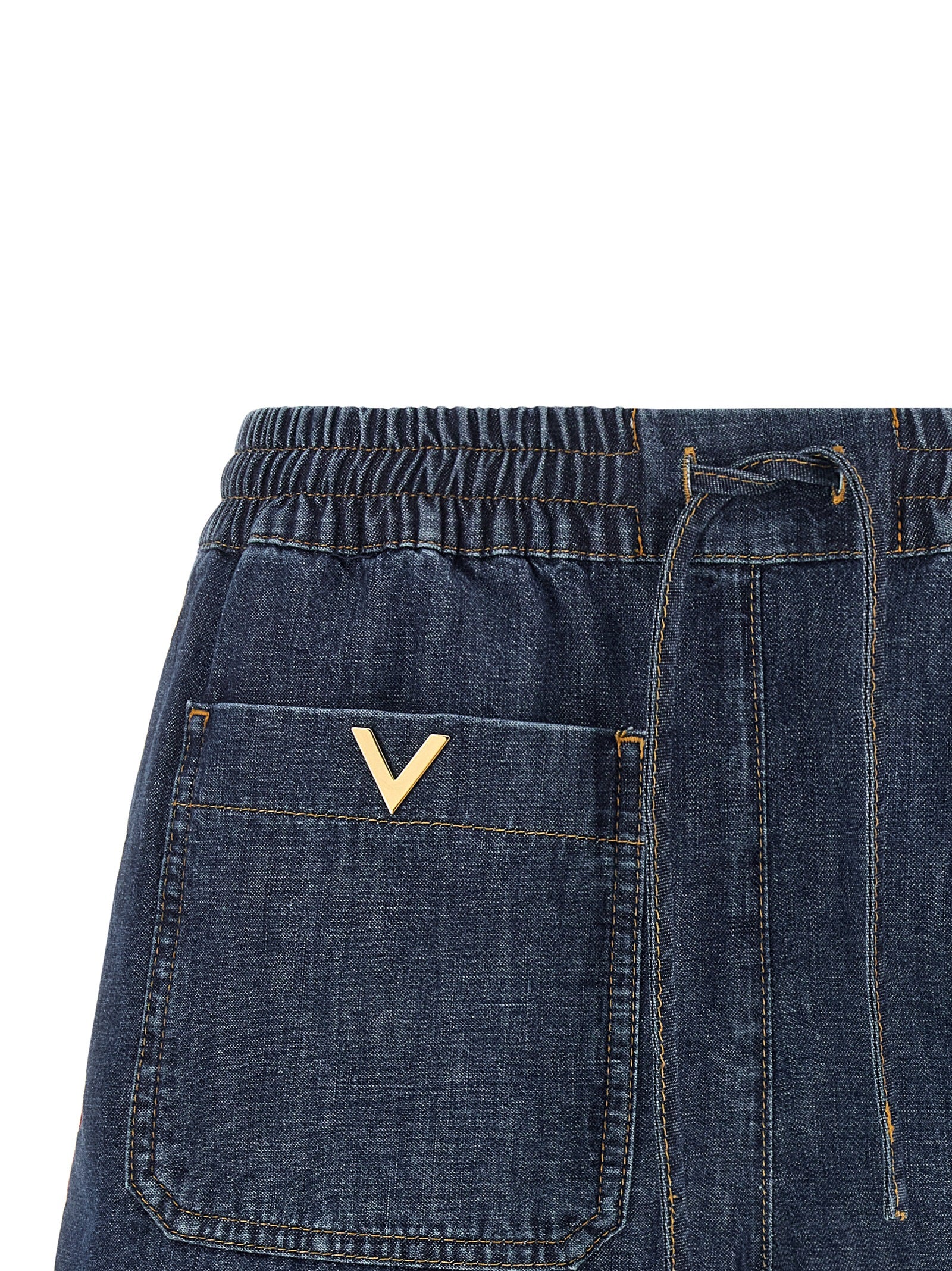 Elevate your wardrobe with Valentino Garavani Blue Cotton Bermuda Shorts, where exquisite Italian craftsmanship meets modern elegance for a timeless luxury statement.