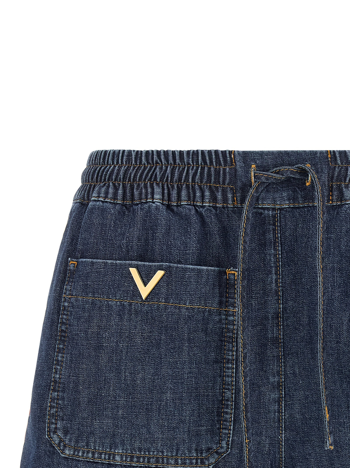 Valentino Garavani Blue Cotton Bermuda Shorts - Luxury Fashion Statement