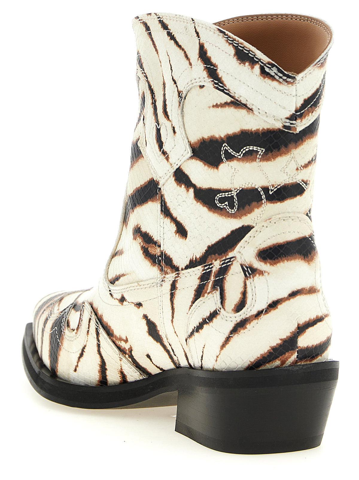 Ganni Beige Chelsea Boots - Luxe Western Elegance Redefined