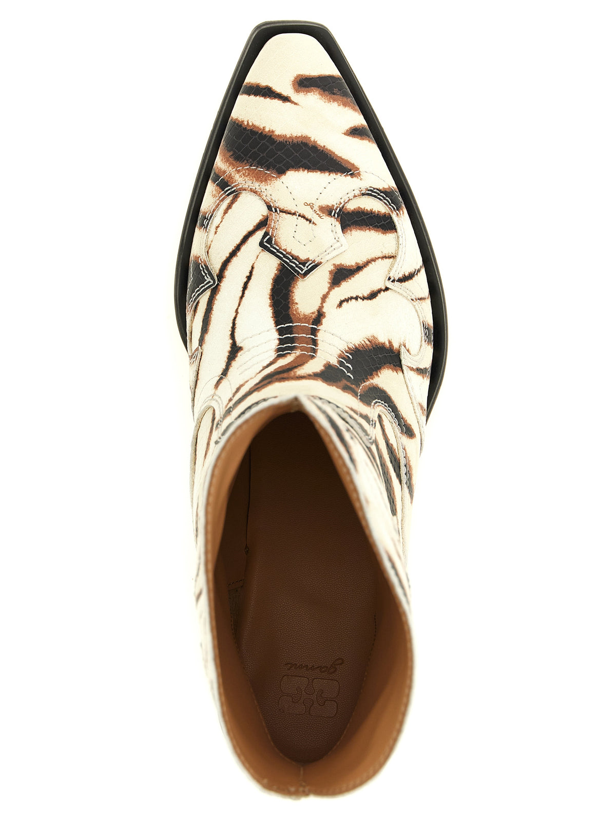Ganni Beige Chelsea Boots - Luxe Western Elegance Reimagined