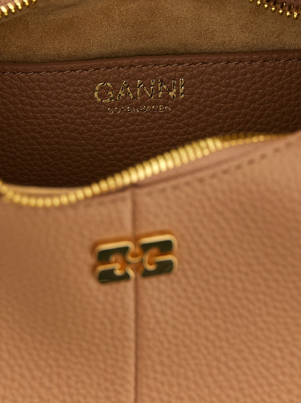 Ganni Mini Hobo Handbag - Sustainable Luxury in Beige