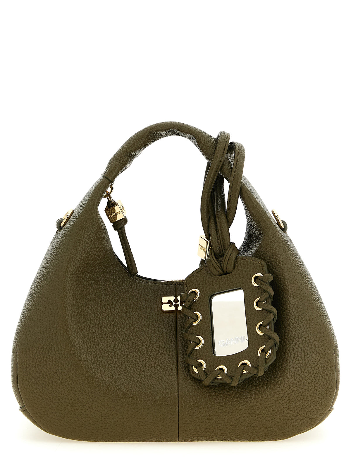 Ganni Mini Hobo Handbag - Chic Bicolor Sustainable Luxury