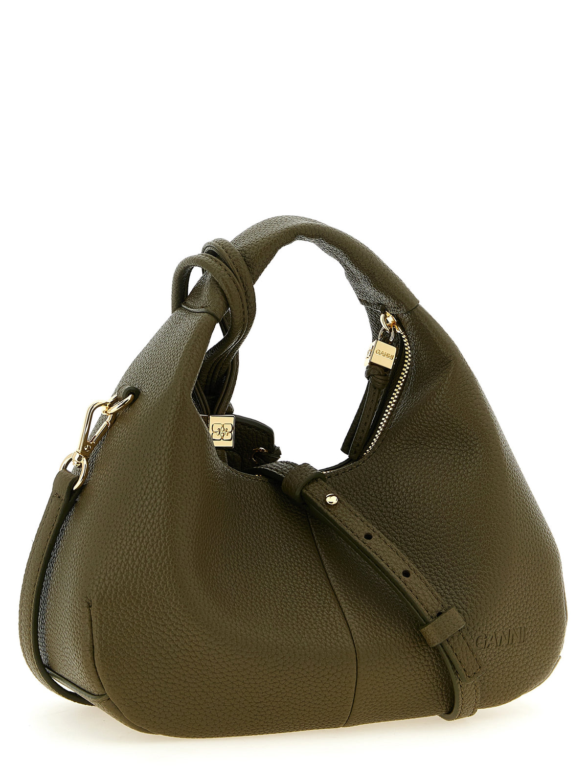 Ganni Mini Hobo Handbag - Chic Bicolor Sustainable Luxury
