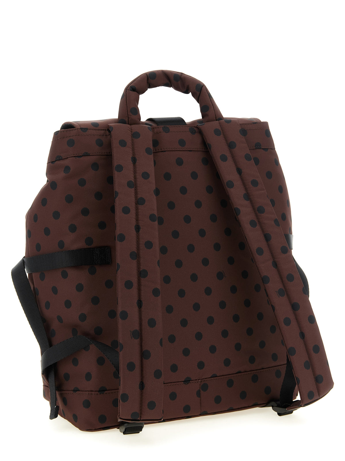 Ganni Brown Polka-Dot Backpack - Chic Recycled Luxury