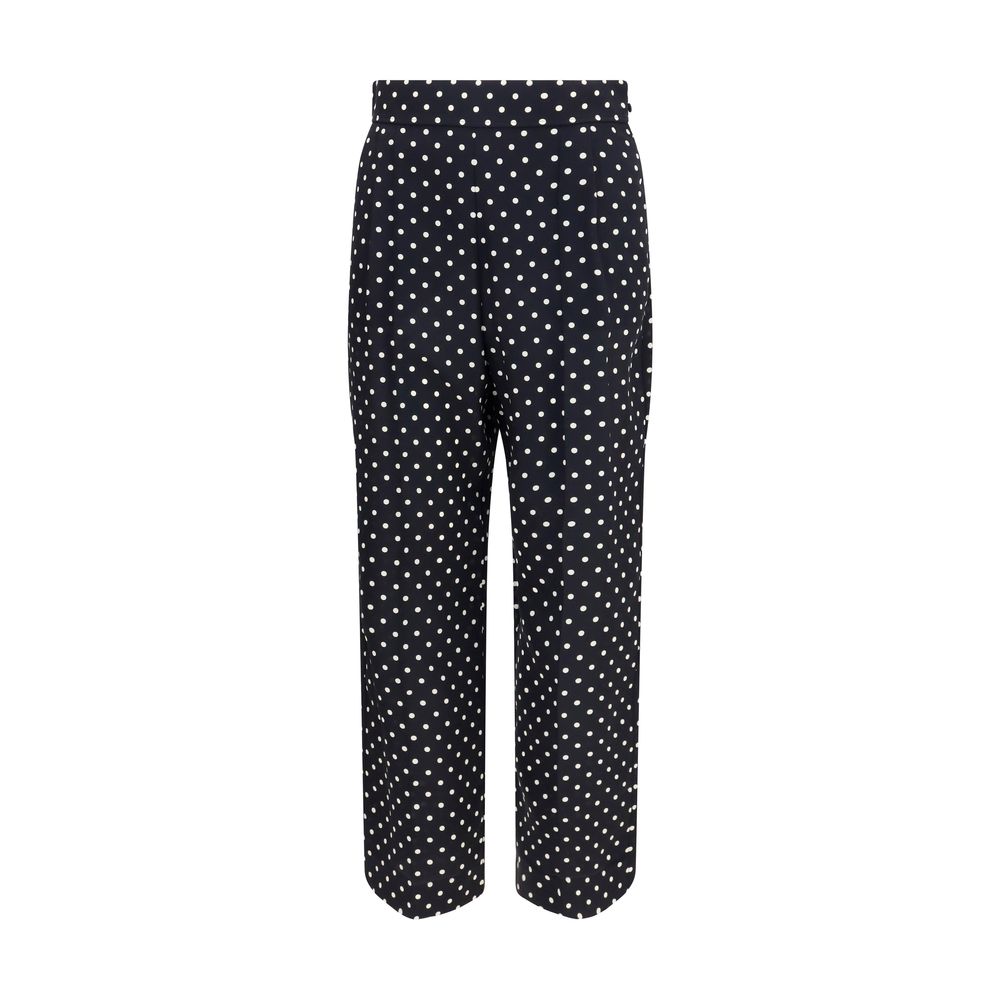 Indulge in the timeless elegance of Valentino Black Silk Cropped Pants, crafted from luxurious crêpe de chine, perfect for sophisticated occasions and effortless allure.