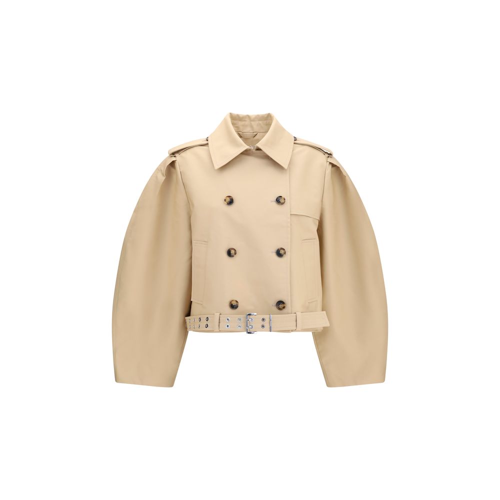 Ganni Beige Cotton Jacket - Timeless Elegance for Discerning Individuals