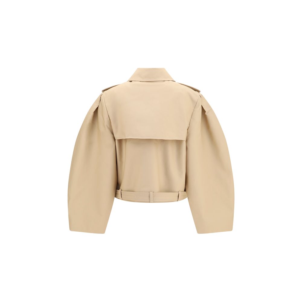 Ganni Beige Cotton Jacket - Timeless Elegance for the Discerning