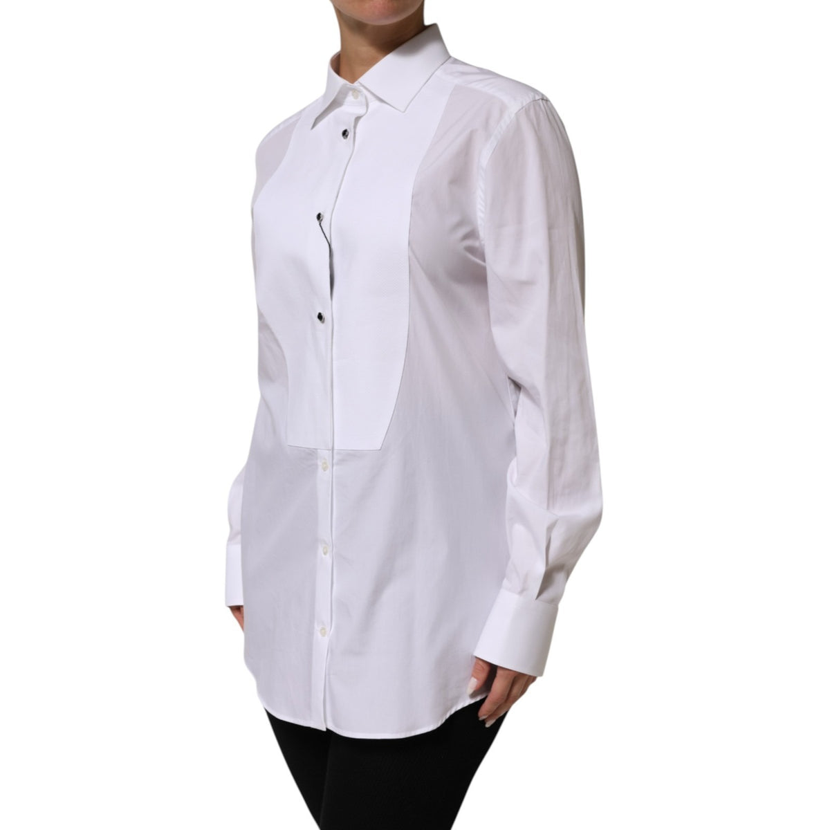 Dolce & Gabbana Tuxedo Bib Dress Shirt - Timeless Italian Elegance