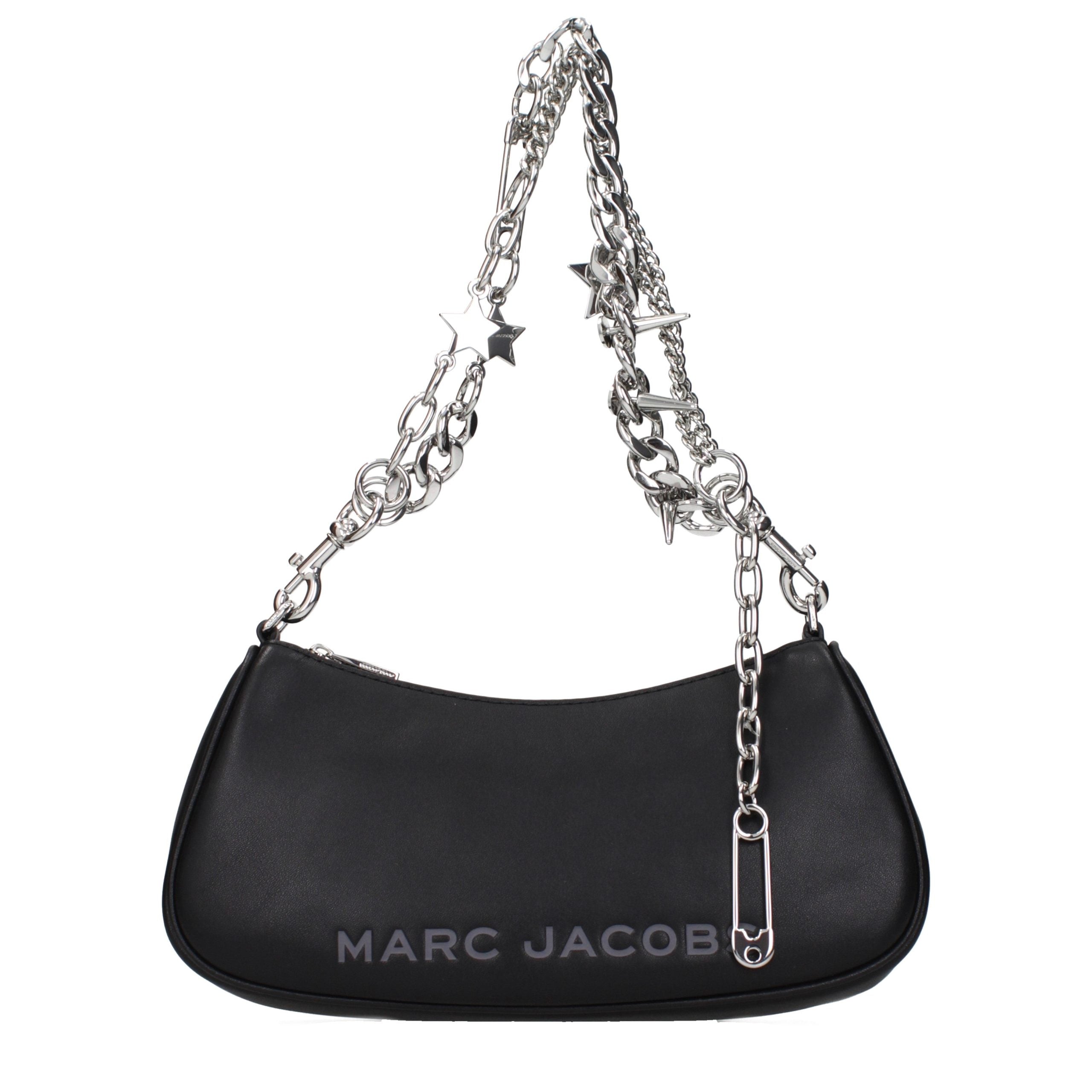 Indulge in the Marc Jacobs Black Leather Shoulder Bag, a symbol of timeless luxury and exquisite craftsmanship, perfect for elevating any ensemble with sophistication.