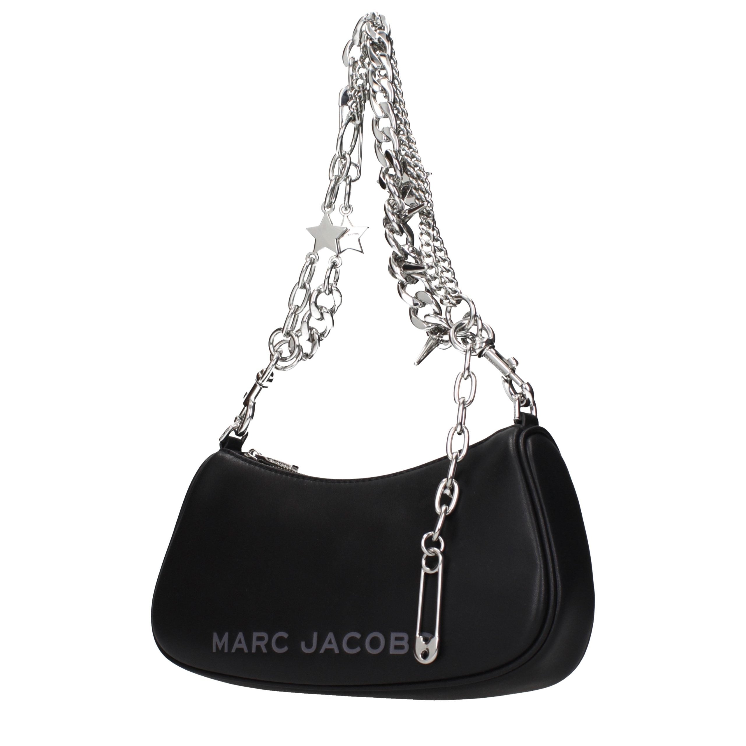 Indulge in the Marc Jacobs Black Leather Shoulder Bag, a masterpiece of exquisite craftsmanship that elevates your style with timeless luxury and sophisticated versatility.
