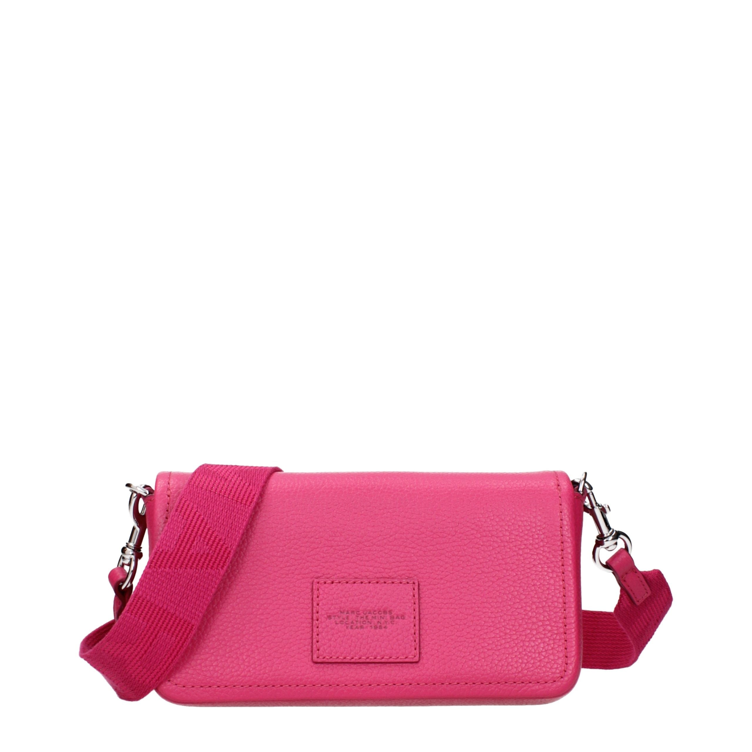 Elevate your style with the Marc Jacobs Pink Leather Crossbody Bag, a luxurious fusion of exquisite craftsmanship and bold design, perfect for the discerning individual.