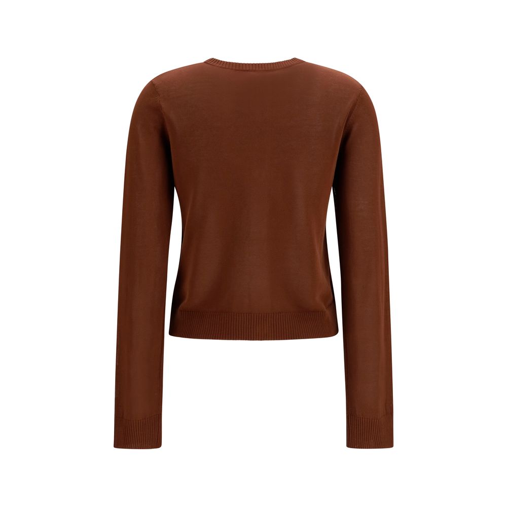 Ganni Brown Cotton Cardigan - Timeless Luxury Fashion