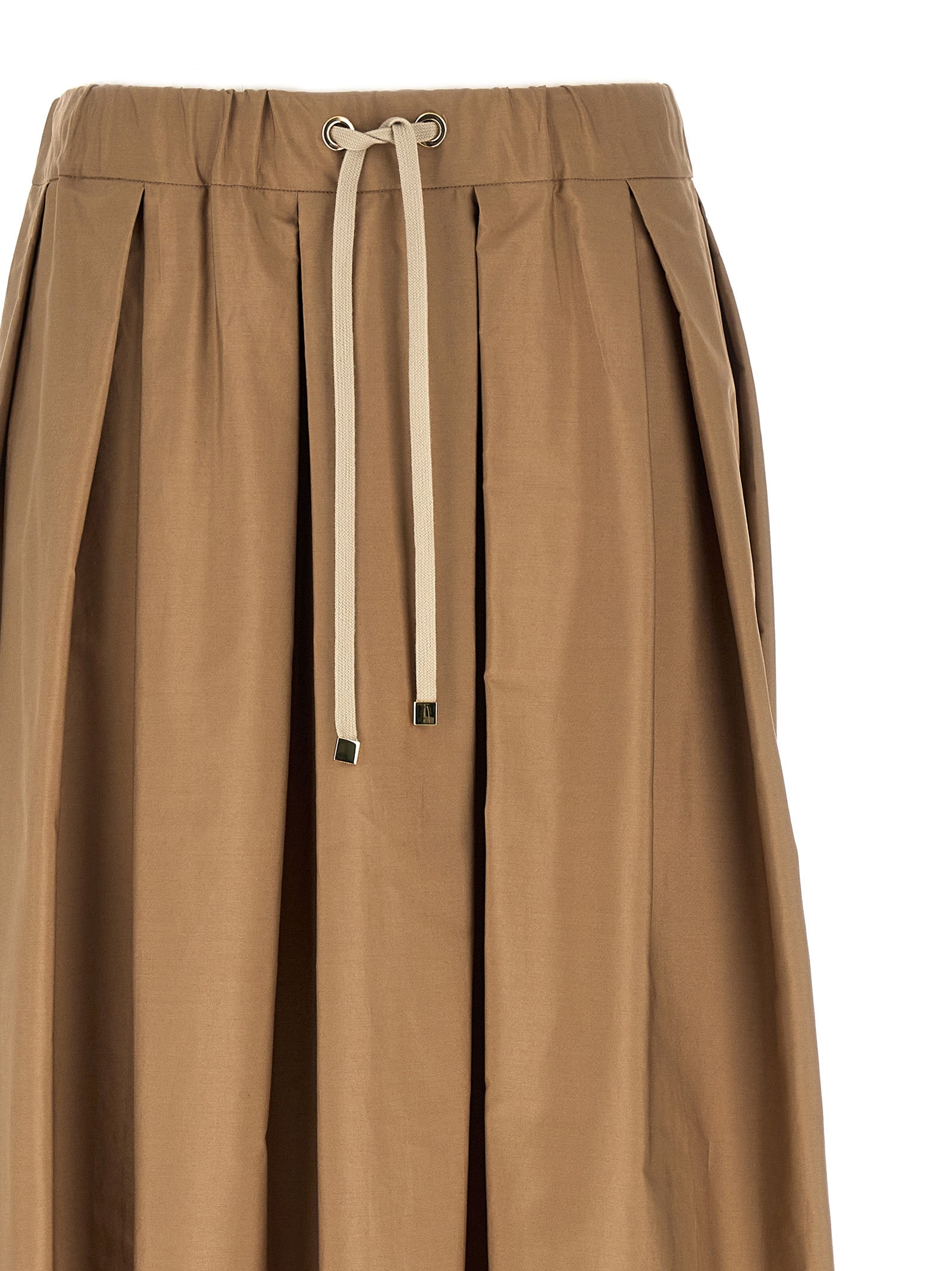 'S Max Mara Beige Cotton Mini Skirt