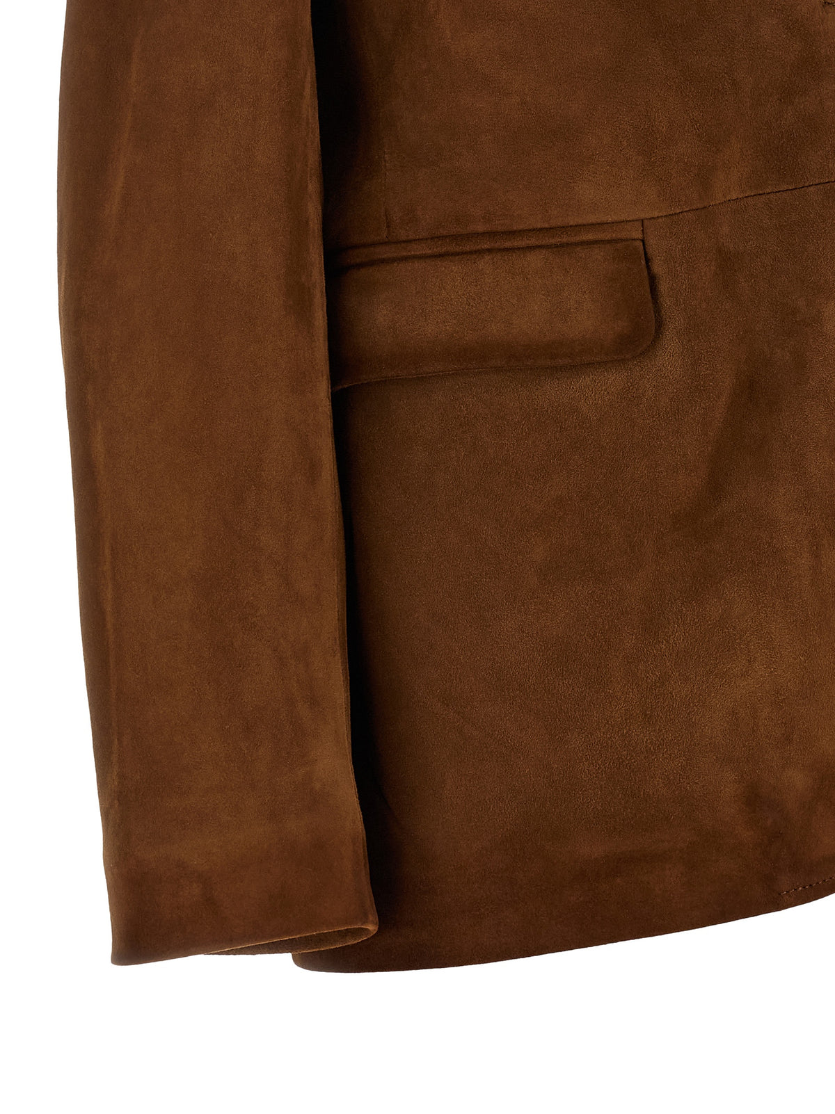 Indulge in the Golden Goose Brown Lamb Leather Jacket from the Journey Collection, where exquisite craftsmanship meets timeless elegance for the discerning individual.