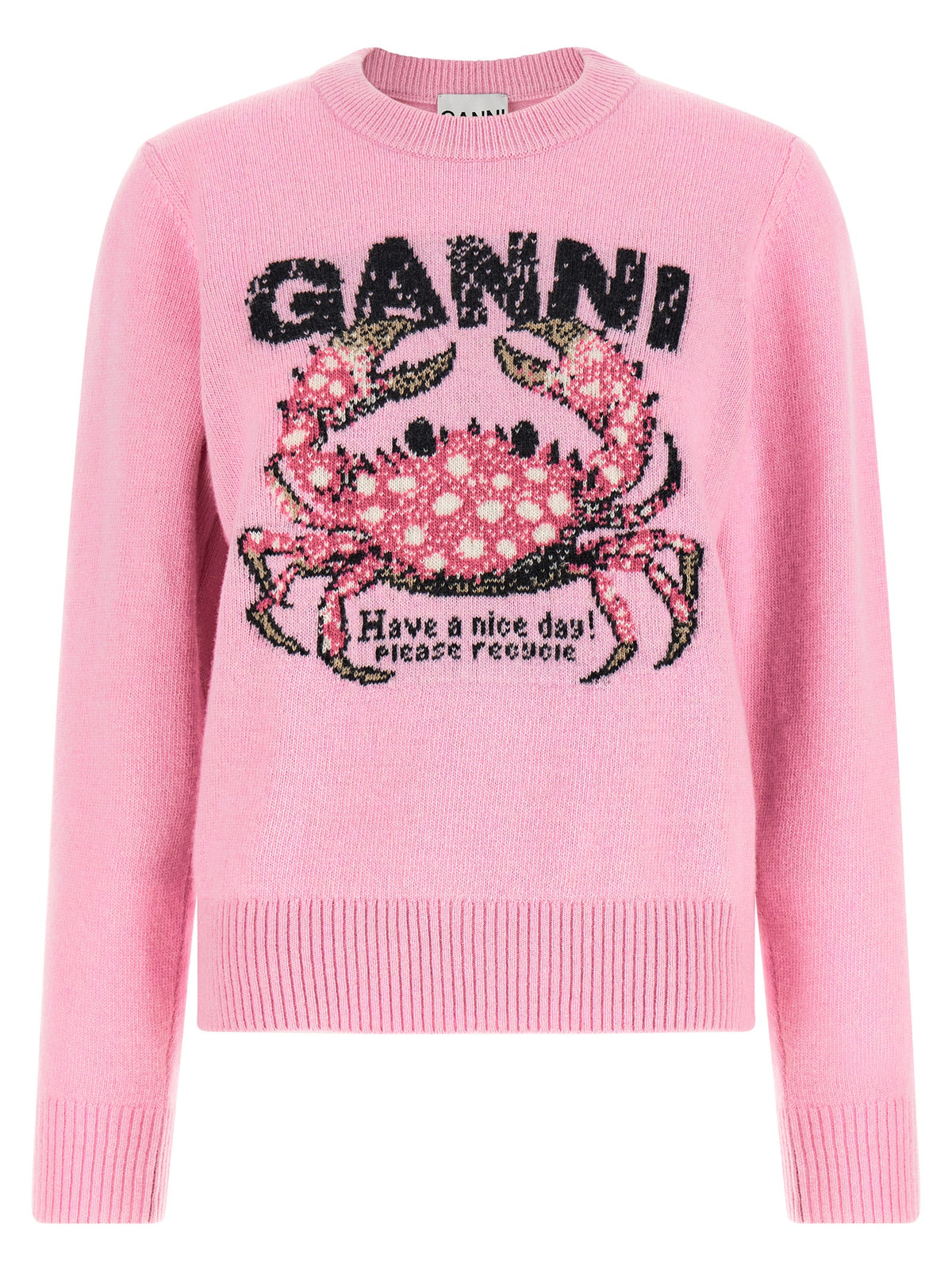 Ganni Multicolor Wool Cardigan - Sustainable Luxury Fashion