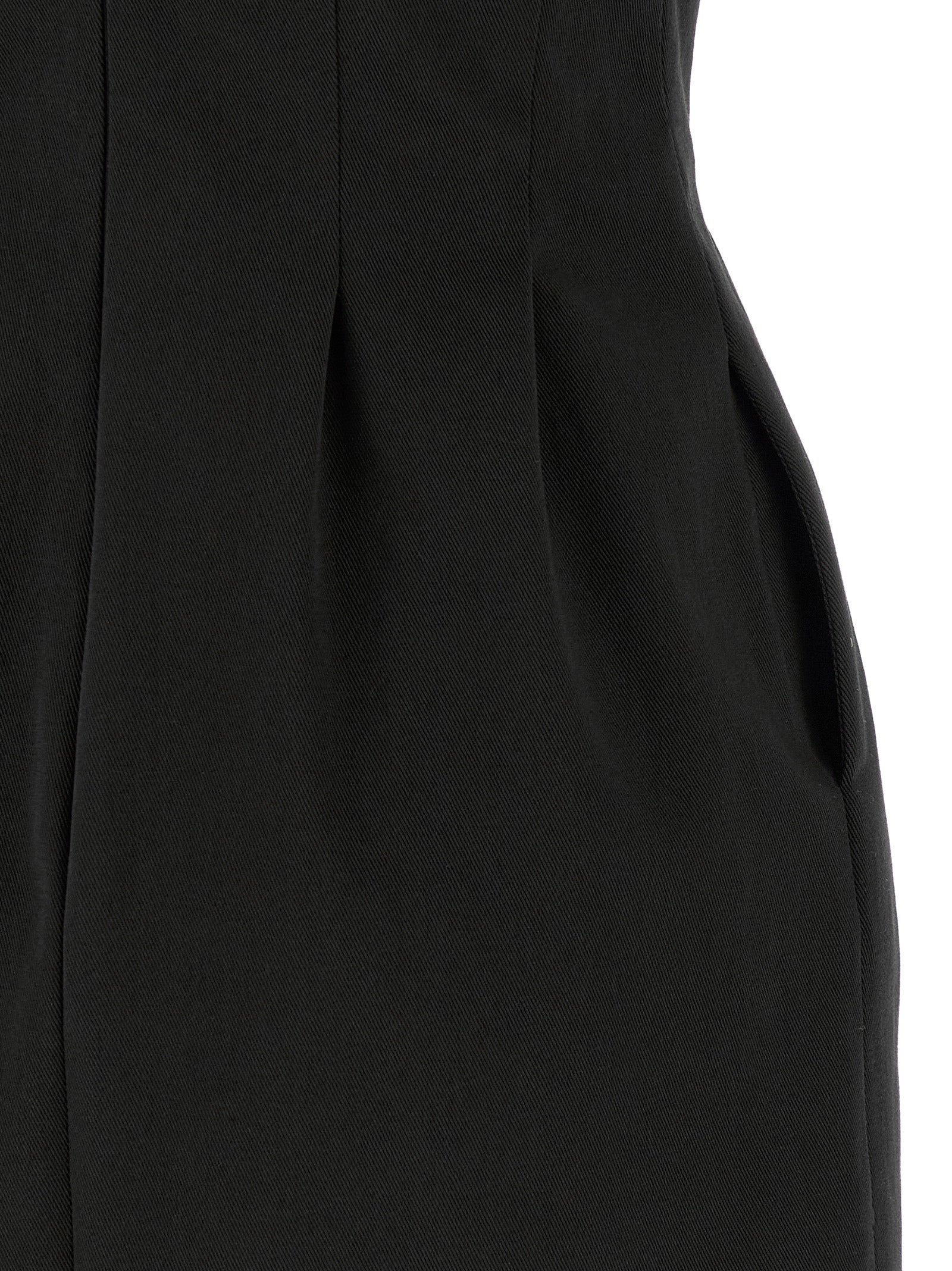 Elisabetta Franchi Black Cotton Short Dress
