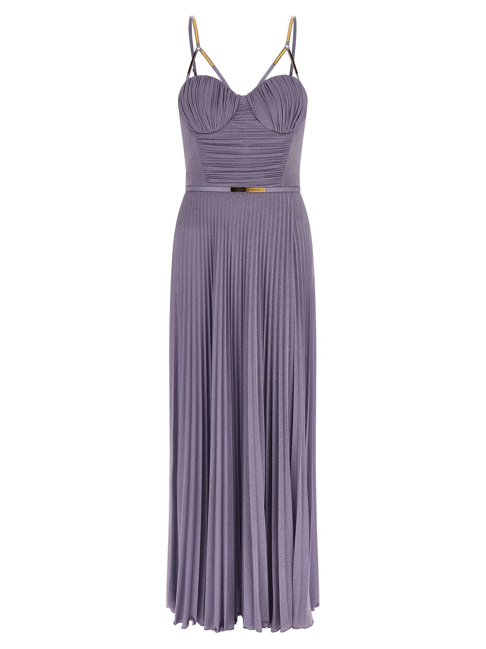 Elisabetta Franchi Purple Viscose Long Dress