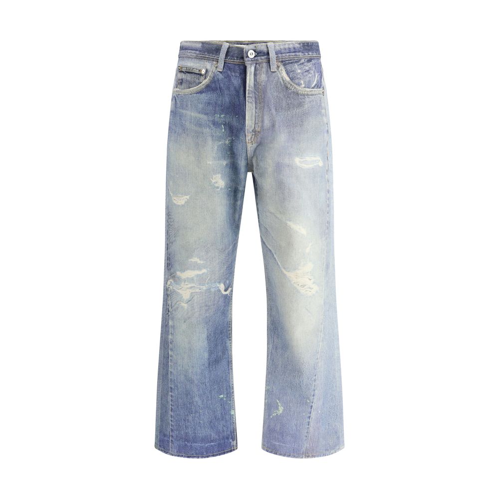 Our Legacy Blue Cotton Relaxed Fit Jeans - Luxury Redefined