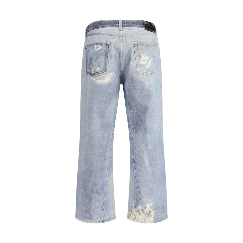 Our Legacy Blue Cotton Relaxed Fit Jeans - Luxury Redefined