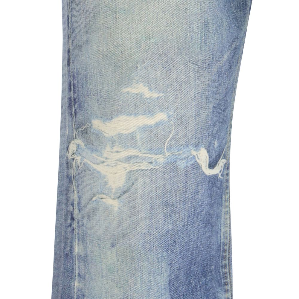 Our Legacy Blue Cotton Relaxed Fit Jeans - Elevated Luxury Denim