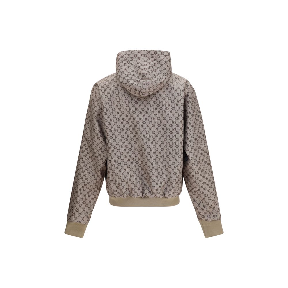 Elevate your wardrobe with the Gucci Black Polyester Bomber, a reversible masterpiece of luxury and sophistication, crafted for timeless elegance and versatile style.