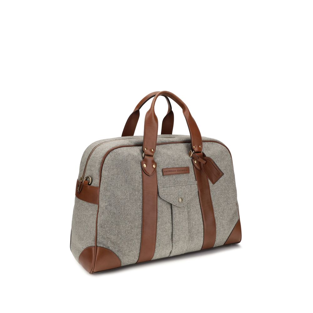 Brunello Cucinelli Beige Wool Travel Bag - Timeless Luxury