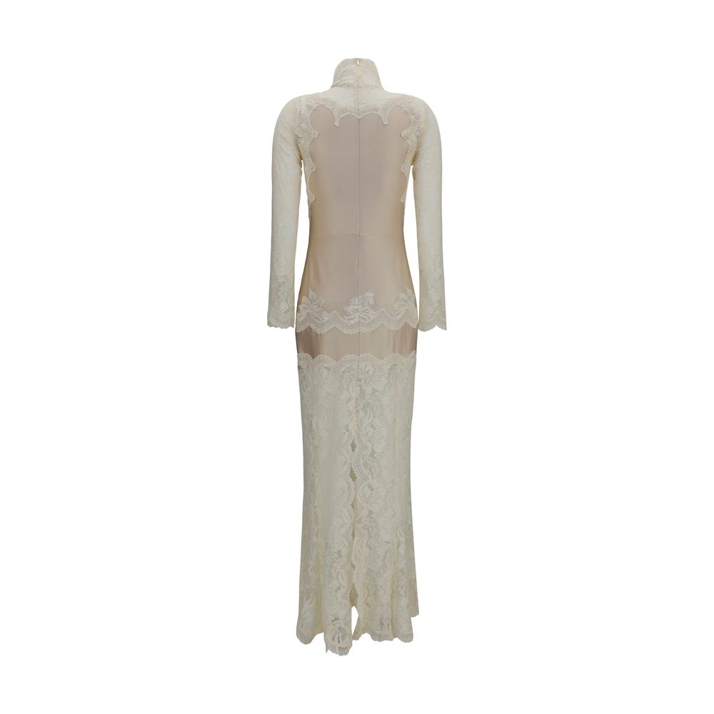 Rabanne Beige Polyamide Long Dress - Elevate Your Elegance