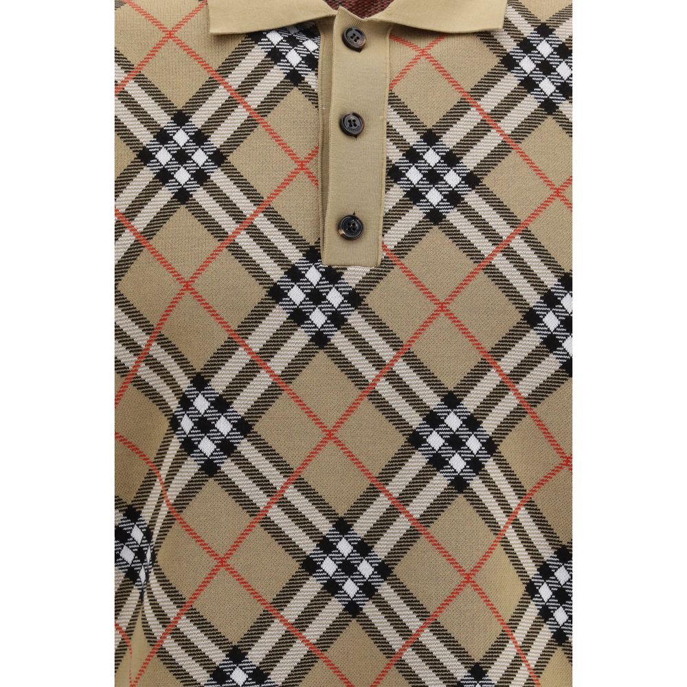 Elevate your wardrobe with the Burberry Beige Cotton Polo Shirt, a testament to Italian craftsmanship and timeless elegance, perfect for any distinguished occasion.
