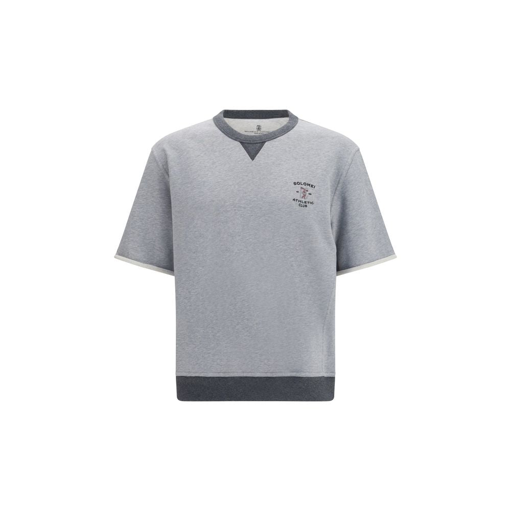Brunello Cucinelli Gray Cotton Sweatshirt - Timeless Luxury Essential