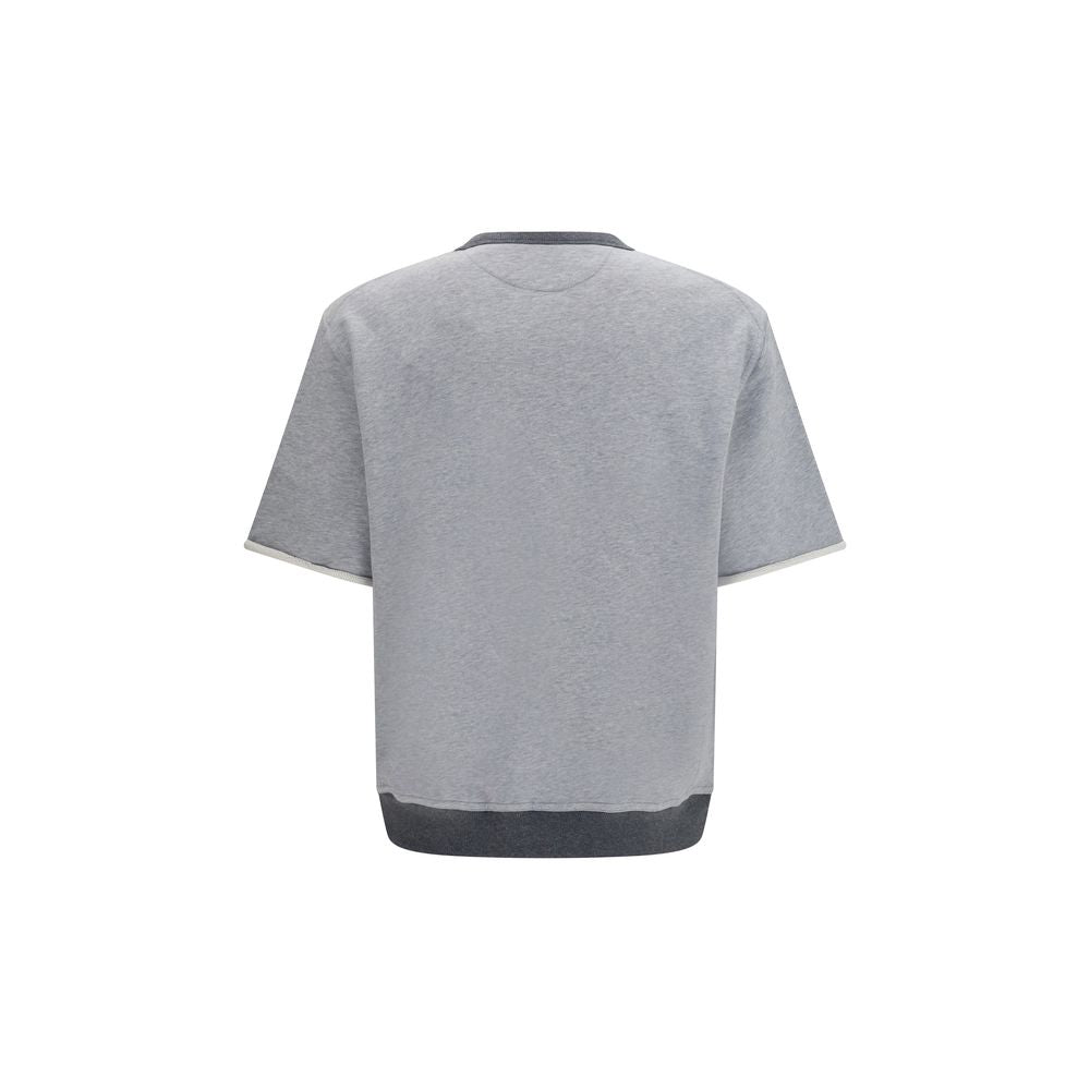 Brunello Cucinelli Gray Cotton Sweatshirt - Timeless Luxury Essential