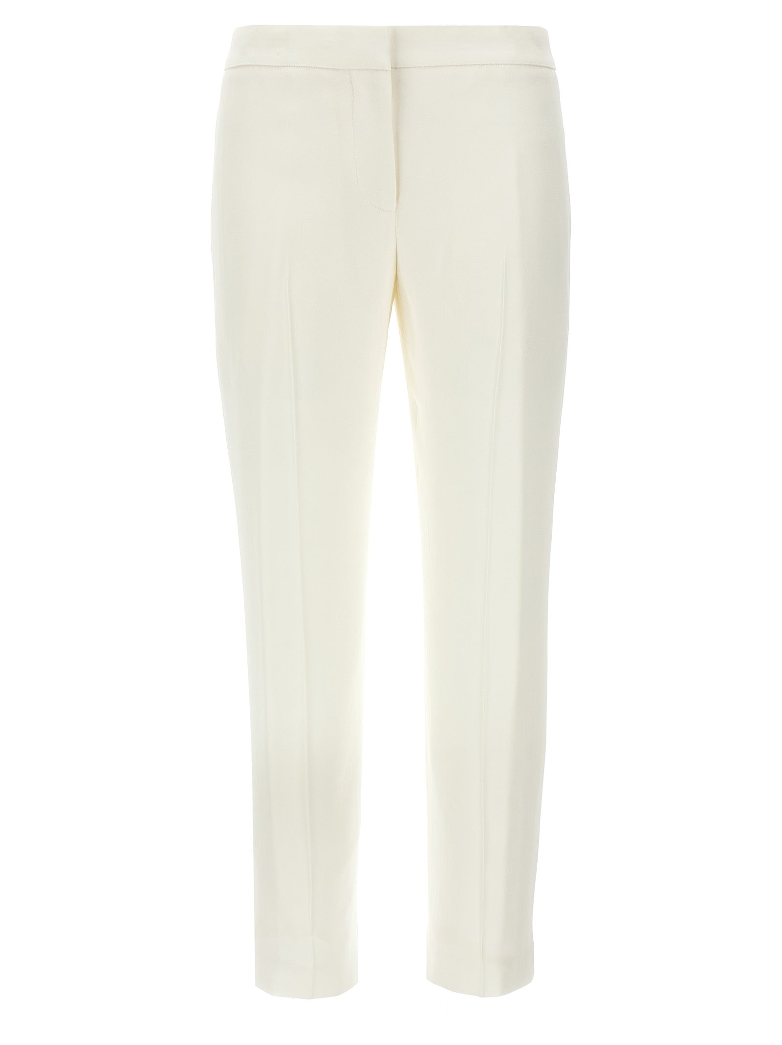 Elevate your wardrobe with Alexander McQueen's White Viscose Casual Pants, a blend of exquisite craftsmanship and luxurious materials, perfect for any sophisticated occasion.