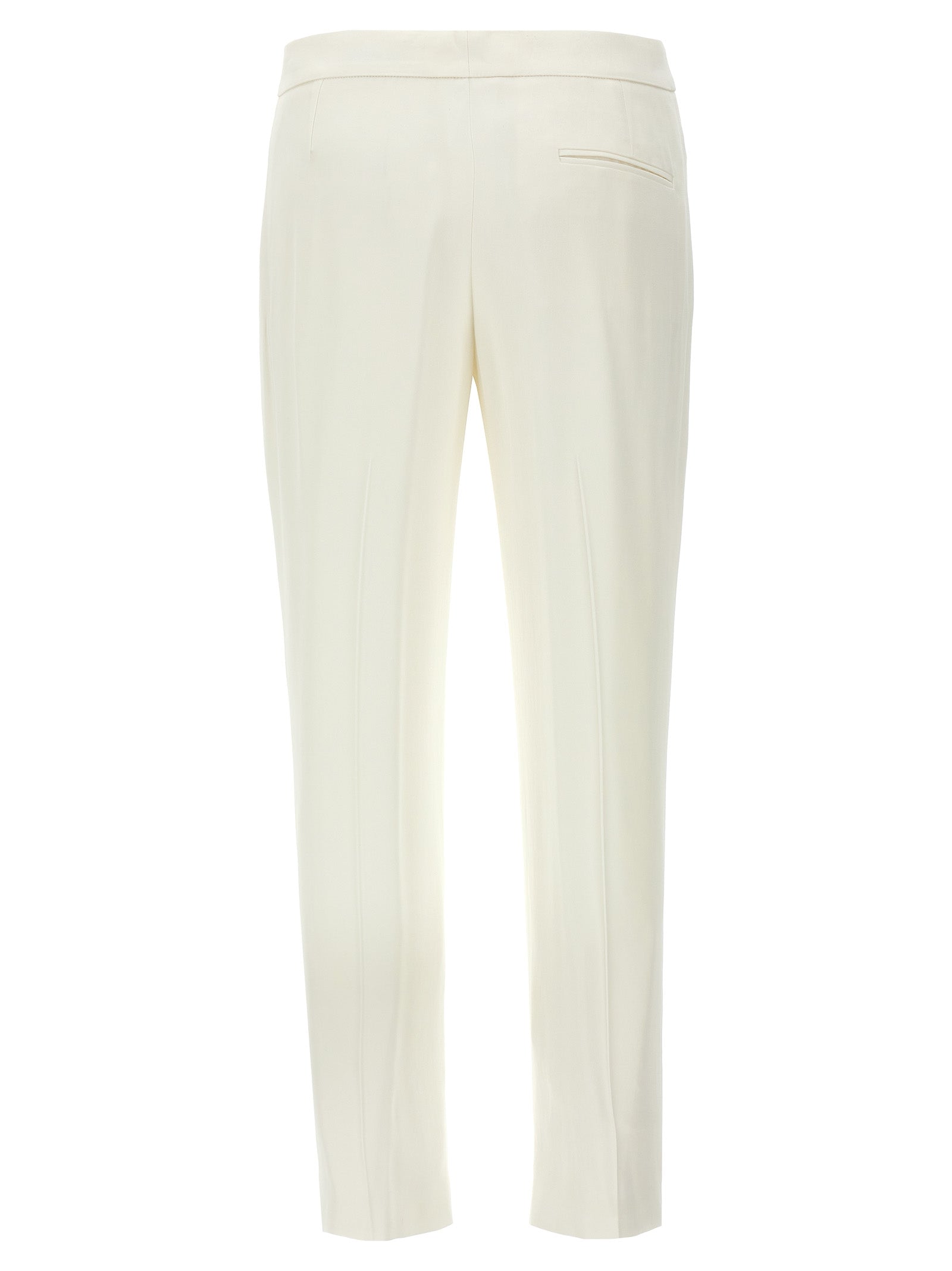 Elevate your wardrobe with Alexander McQueen White Viscose Casual Pants, a luxurious blend of comfort and sophistication, perfect for any occasion.