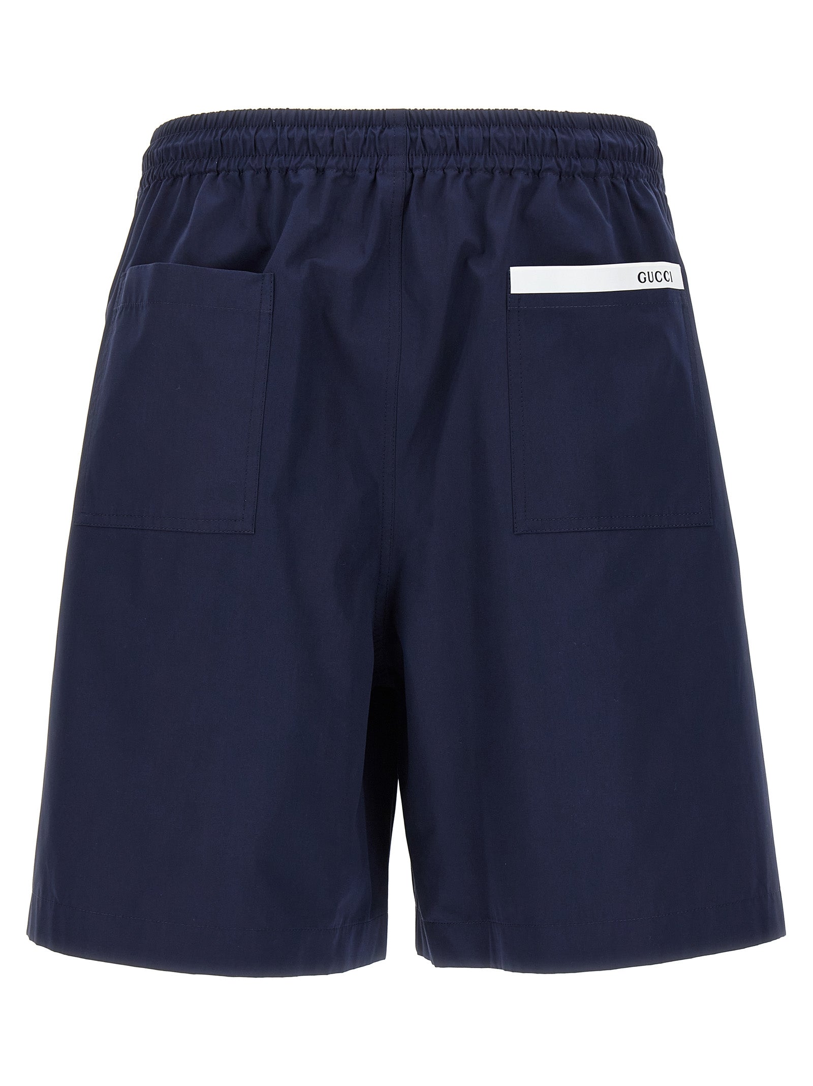 Elevate your summer wardrobe with Gucci Blue Cotton Bermuda Shorts, crafted from luxurious cotton for a refined, relaxed fit that embodies effortless sophistication.