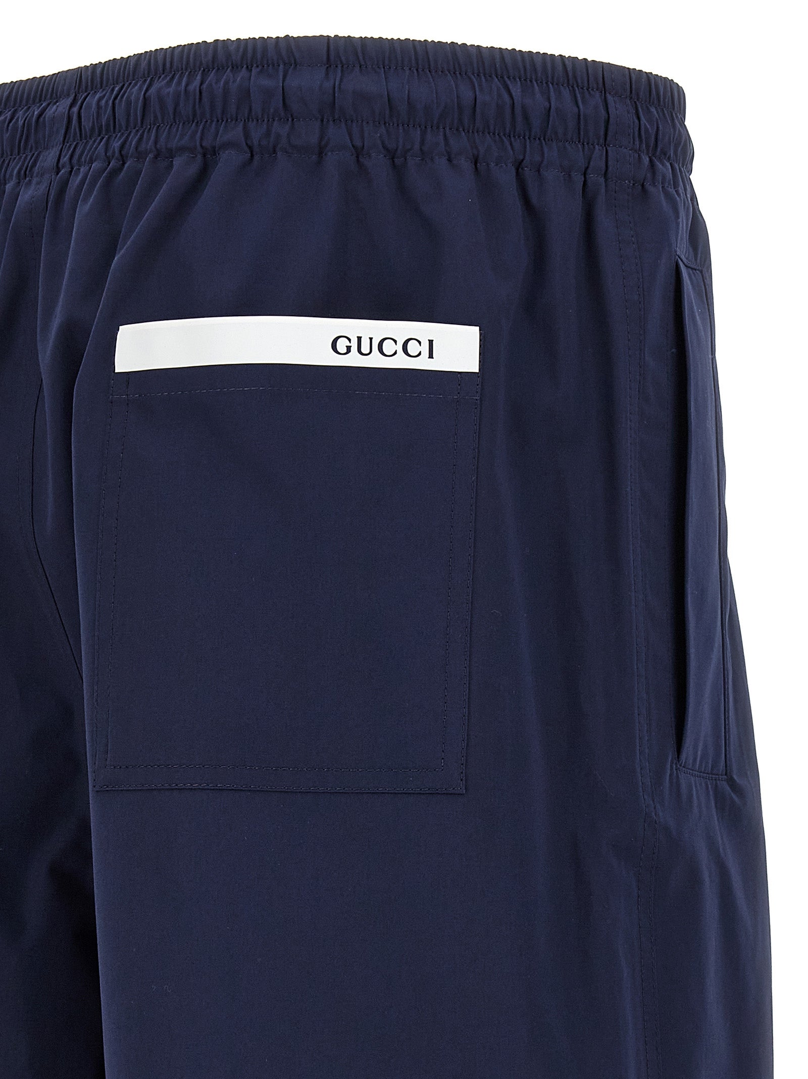 Experience the epitome of luxury with Gucci Blue Cotton Bermuda Shorts, crafted from sumptuous cotton for the discerning individual who values elegance and sophistication.