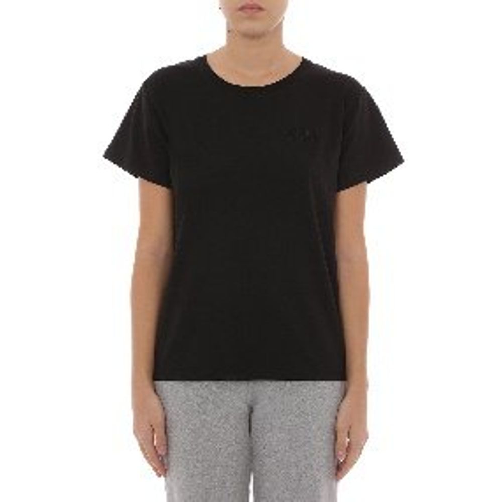 Elevate your wardrobe with the Moschino Black Cotton T-Shirt, a luxurious blend of comfort and sophistication, perfect for the discerning fashionista.