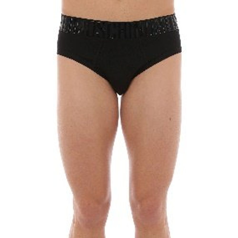 Indulge in the Moschino Black Cotton Briefs, where exquisite craftsmanship meets luxurious comfort, elevating your everyday essentials to a statement of refined elegance.