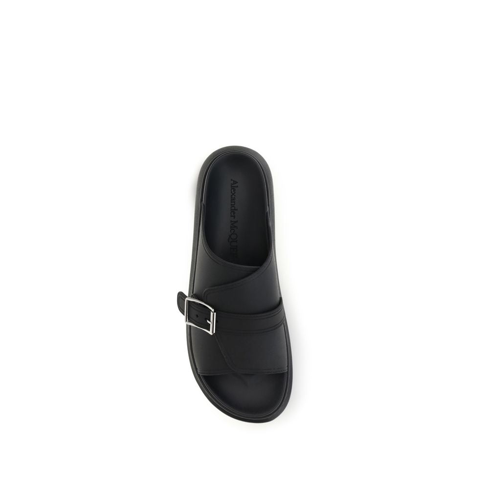 Alexander McQueen Platform Sandals - Luxurious Black Calf Leather