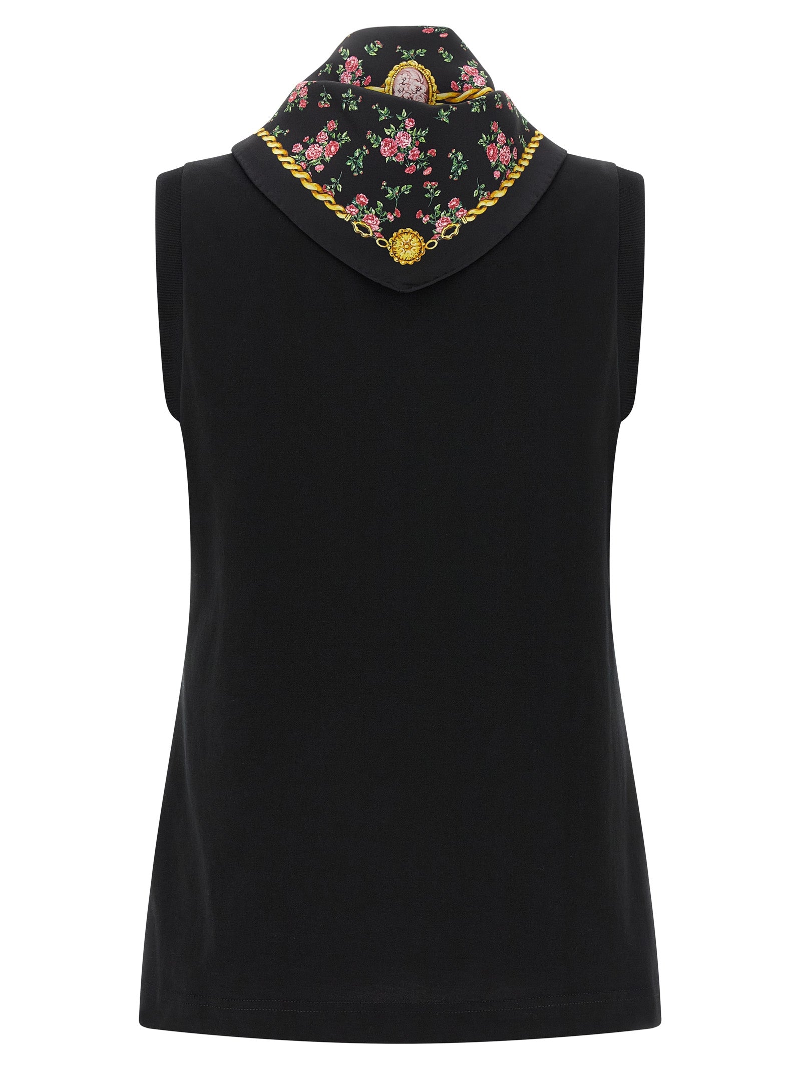 Dolce & Gabbana Black Cotton Sleeveless T-Shirt - Luxury Fashion