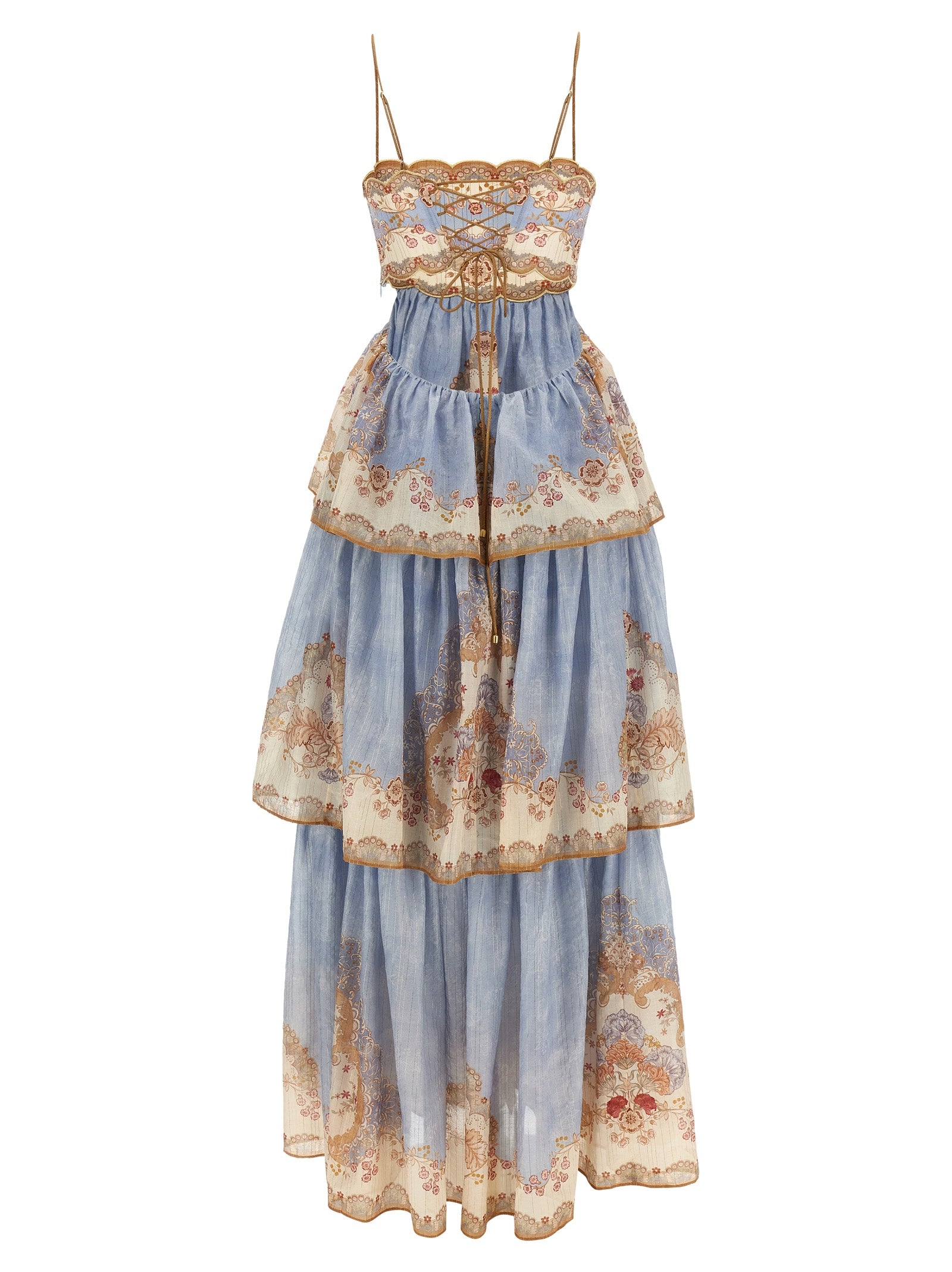 Zimmermann Blue Cotton Long Dress