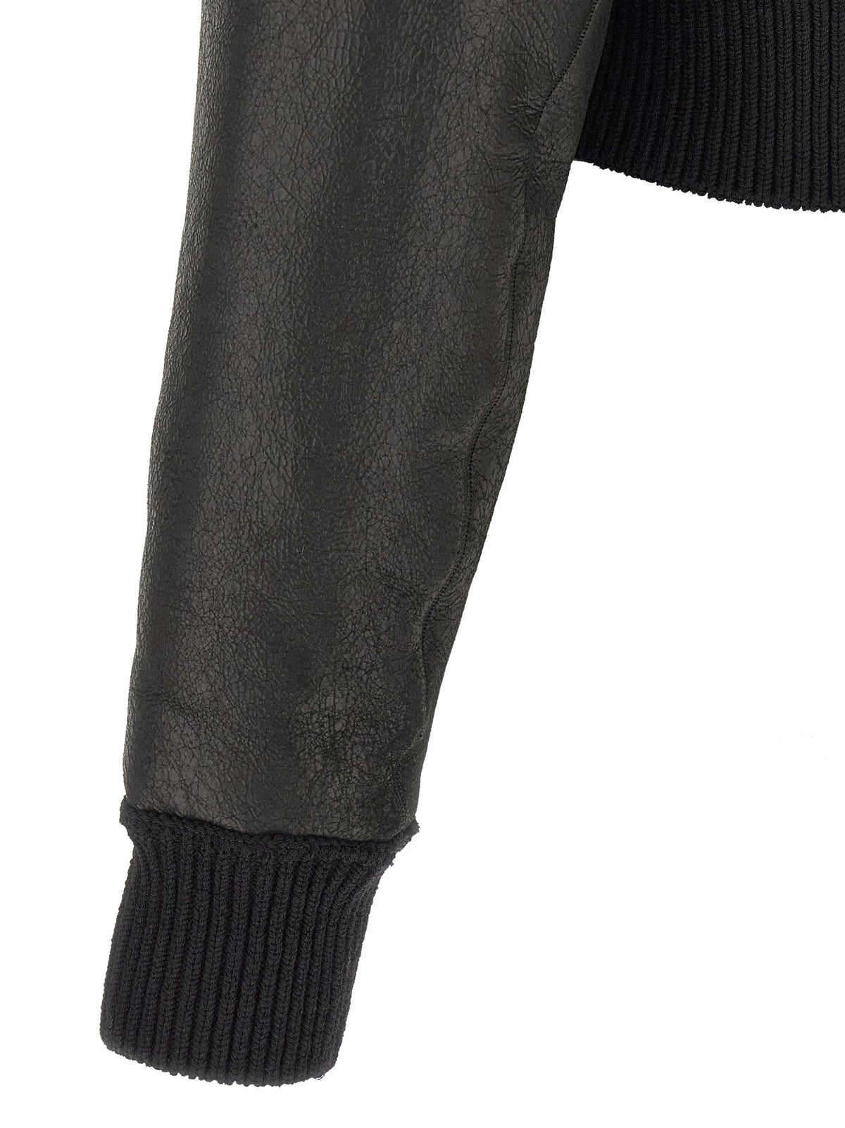 Rick Owens Black Lamb Fur Leather Jacket - Timeless Luxury Outerwear